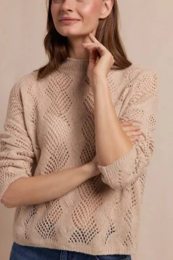 Slowlove Jersey calado perkins Beige Clearance