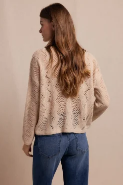 Slowlove Jersey calado perkins Beige Clearance