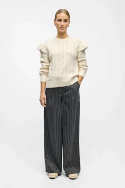 Object Jersey calado volantes Blanco Online