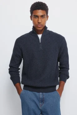 Springfield Jersey canalé cremallera azul Outlet