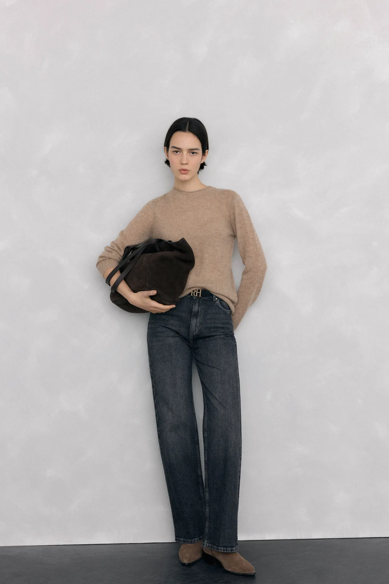 Pedro del Hierro Jersey cashmere Beige New