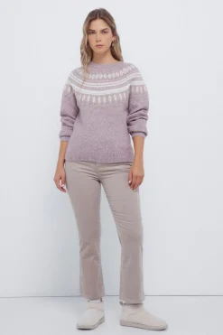 Springfield Jersey cenefas jacquard morado/lila Discount