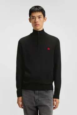 HUGO Jersey con cremallera Negro Online