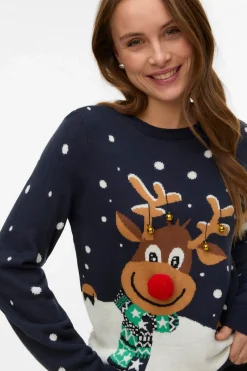 Vero Moda Jersey con estampado navideño Azul marino Online
