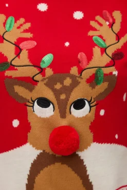 Vero Moda Jersey con estampado navideño Rojo Sale