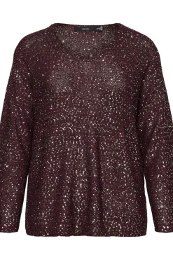 Vero Moda Curve Jersey con lentejuelas talla grande Morado Best