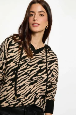 Morgan Jersey corto con capucha Negro