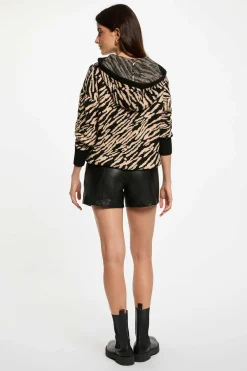 Morgan Jersey corto con capucha Negro