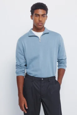 Springfield Jersey cremallera básico azul Sale