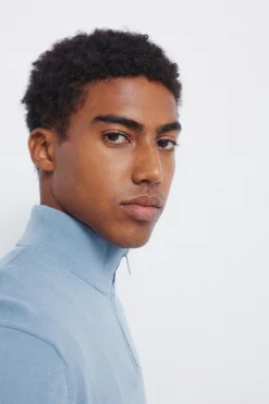 Springfield Jersey cremallera básico azul Sale