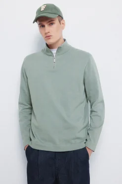 Springfield Jersey cremallera básico verde Clearance