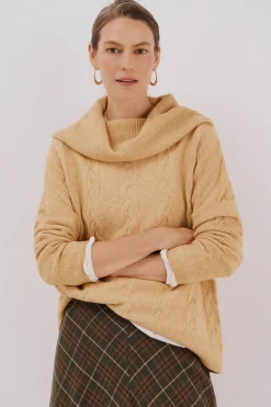 Cortefiel Jersey cuello amplio Amarillo Hot