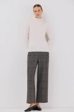 Cortefiel Jersey cuello botones Marfil Sale