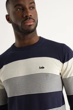 Lois Jersey Cuello Caja azul