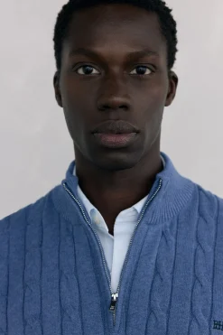 Pedro del Hierro Jersey cuello camionero Azul Outlet