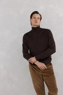 Pedro del Hierro Jersey cuello cisne Marr&oacute;n Online