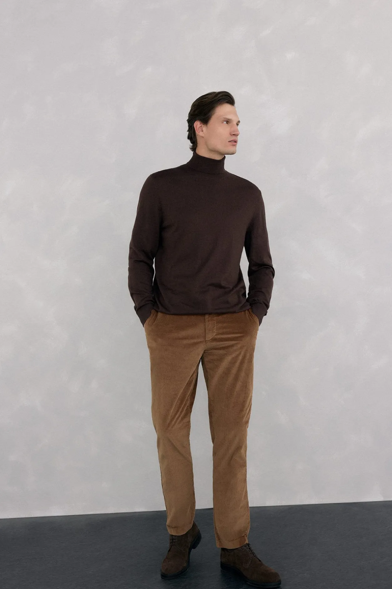 Pedro del Hierro Jersey cuello cisne Marrón Online