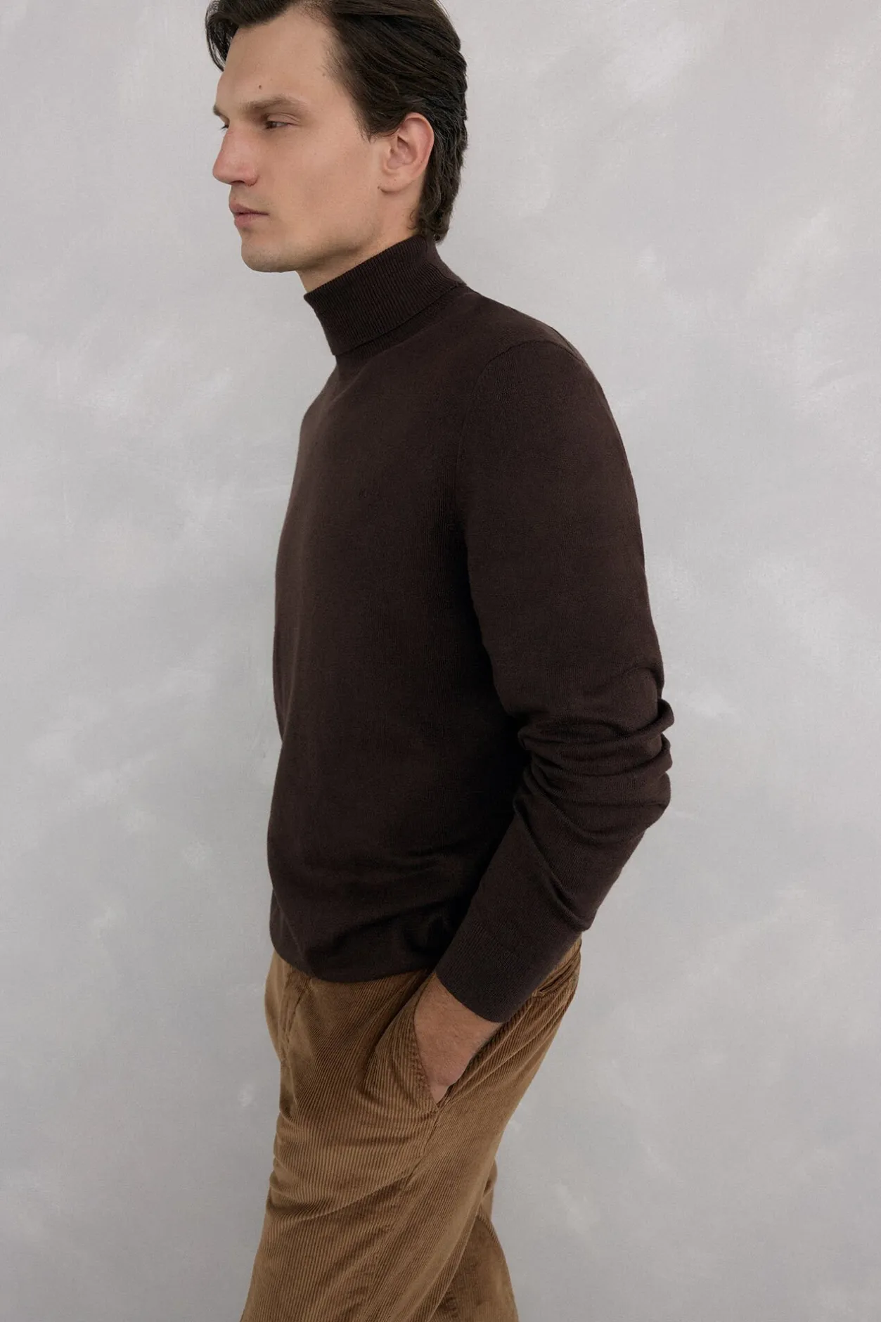 Pedro del Hierro Jersey cuello cisne Marrón Online