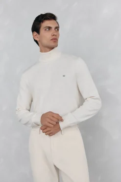 Pedro del Hierro Jersey cuello cisne Crudo Outlet