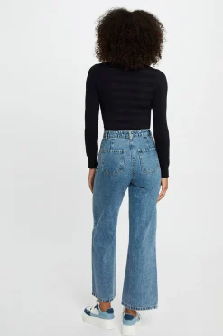 Morgan Jersey cuello de tortuga Negro