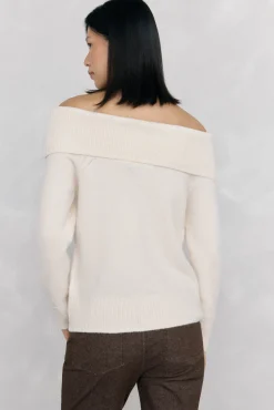 Pedro del Hierro Jersey cuello envolvente Crudo Clearance