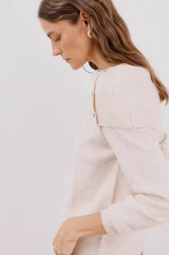 Cortefiel Jersey cuello multiposición Marfil Best