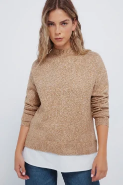 Springfield Jersey cuello perkins combinado nude