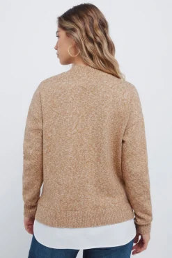 Springfield Jersey cuello perkins combinado nude