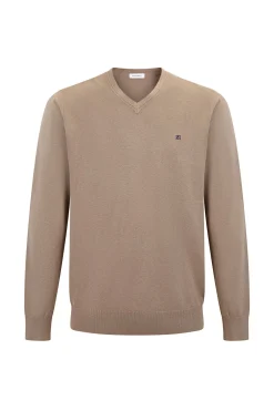 Pedro del Hierro Jersey cuello pico Beige Outlet