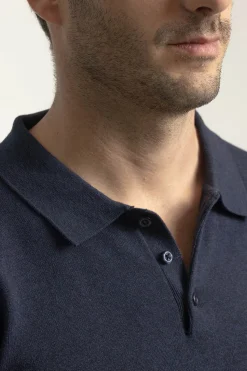 PuroEGO Jersey cuello pico algodón Azul oscuro Hot