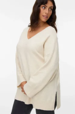 Vero Moda Curve Jersey cuello pico Curve Beige Sale