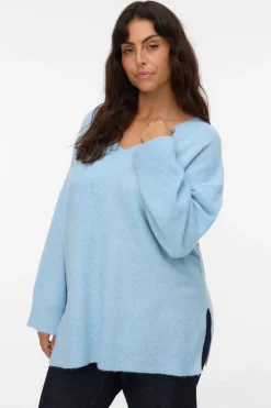 Vero Moda Curve Jersey cuello pico Curve Azul New