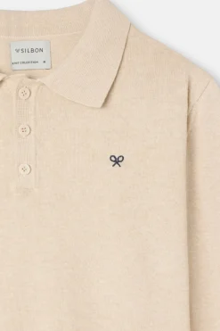 Silbon Jersey cuello polo Beige Best
