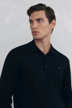 Pedro del Hierro Jersey cuello polo Negro