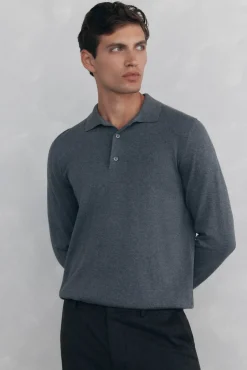 Pedro del Hierro Jersey cuello polo Gris
