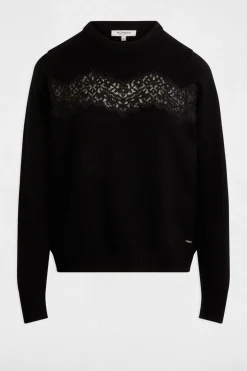 Morgan Jersey cuello redondo Negro