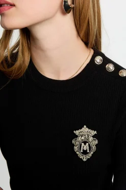 Morgan Jersey cuello redondo Negro Online