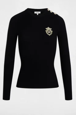 Morgan Jersey cuello redondo Negro Online