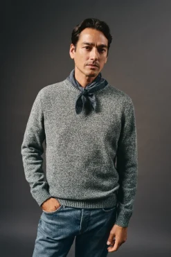 OOTO Jersey cuello redondo algodón torzal Gris Sale