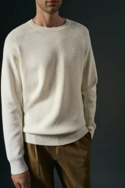 OOTO Jersey cuello redondo crudo algodón Blanco Outlet