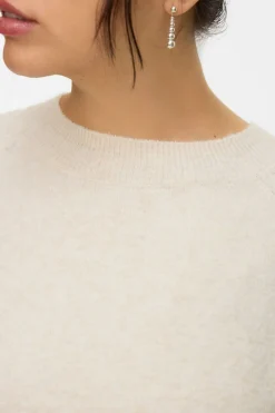 Vero Moda Curve Jersey cuello redondo talla grande Beige Best