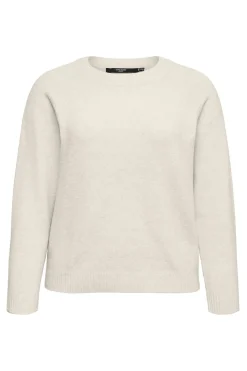 Vero Moda Curve Jersey cuello redondo talla grande Beige Best