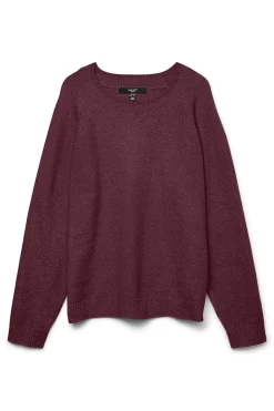 Vero Moda Curve Jersey cuello redondo talla grande Morado Clearance