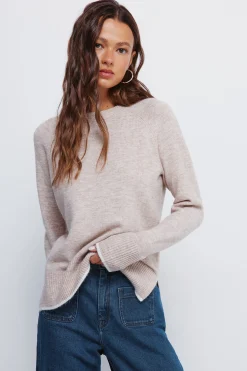 Springfield Jersey cuello trenzado nude Online