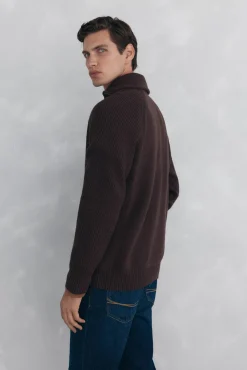 Pedro del Hierro Jersey cuello vespa Marr&oacute;n Hot