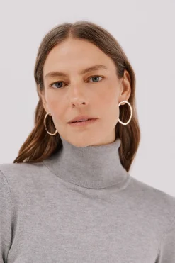 Cortefiel Jersey cuello vuelto Gris Discount