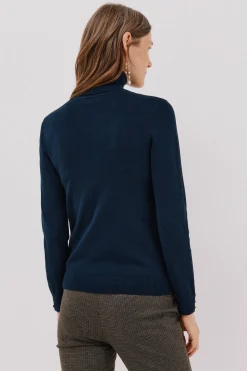 Cortefiel Jersey cuello vuelto Azul marino Outlet