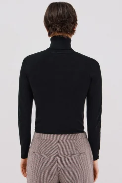 Cortefiel Jersey cuello vuelto Negro Outlet