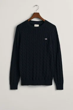 Gant Jersey de algodón con cuello redondo Azul New