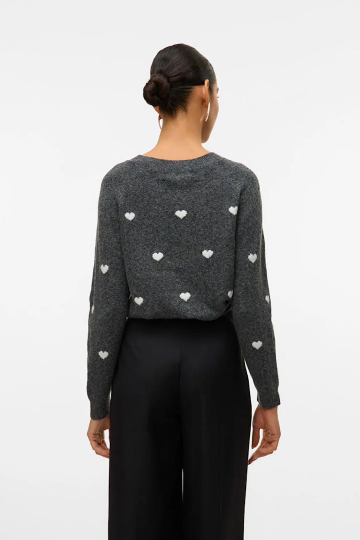 Vero Moda Jersey de cuello redondo Gris oscuro Hot